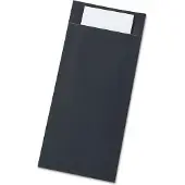 Papstar Bestekzakken , incl. wit servet, 520 st, B 85 x H 200 mm, papier, zwart