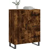 vidaXL Dressoir 69,5x34x90 cm bewerkt hout gerookt eikenkleurig