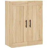vidaXL Hoge kast 69,5x34x180 cm bewerkt hout sonoma eikenkleurig