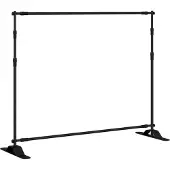 vidaXL Achtergrondstandaard 254x243 cm staal zwart