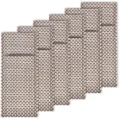 Westmark 6 Servet-/bestekzakjes, 24 x 9 cm, synthetisch weefsel, Saleen-collectie: Elegance, grijs/zilver, 01210344250
