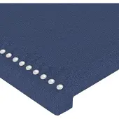 vidaXL Hoofdbord LED 200x5x78/88 cm stof blauw