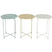 Kaemingk Indigo - Tuin Tafel - Metaal - Rond - 46 cm