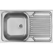 Deante Staal Zm5 311p 1-baks Spoelbak Met Afdruipgedeelte Rechts Opbouw