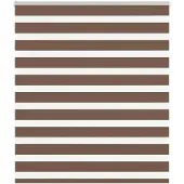 vidaXL Dubbele rolgordijn, bruin, 125x150 cm, stofbreedte 120,9 cm, polyester