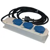 Hateha 3-Weg Stroomverdeeldoos 16A Met 10m Kabel - 12.112.012