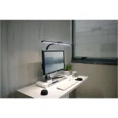 Unilux Strata Base LED tafellamp, zwart, 66 cm, dimbaar, afstandsbediening, USB