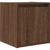 vidaXL Nachtkastje wandgemonteerd 38x34x40 cm bruin eikenkleur