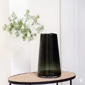Vase the World Glazen vaas Siret Grey Ø20 x H35 cm