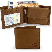 LeonDesign - Portemonnee Heren - Billfold - Lichtbruin - Hunter Leer