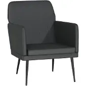 vidaXL Fauteuil 61x78x80 cm kunstleer zwart
