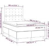 vidaXL Boxspring met matras kunstleer wit 120x200 cm