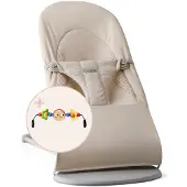 BabyBjörn Wipstoel Balance Soft - Geweven-Jersey - Tri-Fabric - Lichtbeige - Ergonomisch - Verstelbaar - Inklapbaar