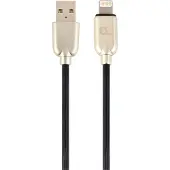 Cablexpert Premium 8-pin laad- & datakabel 'rubber' 1 meter zwart