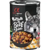 Alpha Spirit Gehakte Rundvleesballetjes Met Salie Doos 6x400g Hondenvoer