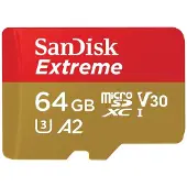 SanDisk Micro SD en SDXC-geheugenkaart Extreme 64 GB UHS-I U3 Klasse 10 + SD-adapter