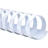 GBC inbindruggen, plastic, Ø 16 mm, 100 stuks, wit