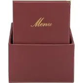 Securit Menubox Classic, A4, Wijnrood, inclusief 20 menukaarten
