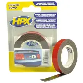 Hpx Dubbelzijdige HSA bevestigingstape | Antraciet | 12mm x 2m - HSA024 | 20 stuks HSA024