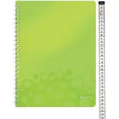ACCO Brands WOW Schrijfblok A4 Plastic Voor- en Achterblad Gelijnd Groen