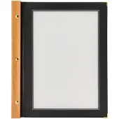 Securit Menumap Hout | A4 Zwart