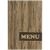 Securit Menukaart design range, A4, Houtlook, incl. 1 insteekhoes
