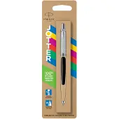 Parker Jotter Balpen met zwarte behuizing Schrijfkleur blauw