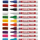 Edding Lakmarker | geel | streepbreedte 2-4 mm ronde punt | 10 stuks - 4-750005 4-750005