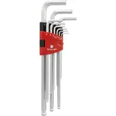 Toolcraft Inbus Haakse schroevendraaierset 1.5 mm, 2 mm, 2.5 mm, 3 mm, 4 mm, 5 mm, 6 mm, 8 mm, 10 mm 9-delig