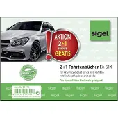 Sigel Rittenregistratieboek A6 liggend 14,8 x 1,8 x 10,5 cm 3 Stuks