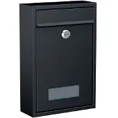 Basi 2170-1305 BK 100M Brievenbus Staal Antraciet (mat) Sleutelslot