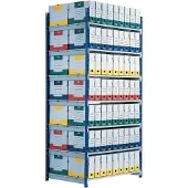 PaperFlow Stelling 5 Staal 1000 x 680 x 2000 mm Blauw