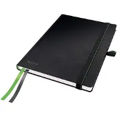 Leitz Complete A5 Notitieboek Geruit - met Hardcover - met Elastische Sluiting - Zwart