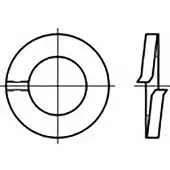 Toolcraft TO-6854019 Veerring Binnendiameter: 16 mm DIN 127 Verenstaal 250 stuk(s)