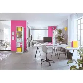 Leitz WOW Cube Ladenblok Met 5 Laden - Opberger met Vakken - Voor Kantoor En Thuiswerken - Ideaal Voor Thuiskantoor - Wit/Geel