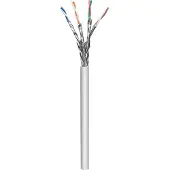 Goobay 96094 CAT 6A netwerkkabel, S/FTP (PiMF), grijs, 100 meter - koperen geleiders (CU), AWG 26/7 (gelaagd), halogeenvrije kabelmantel (LSZH)
