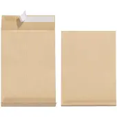Herlitz plooibare verzendmap B4, met plakstrip, bruin