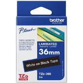 Brother Tape TZe-365 Wit op zwart