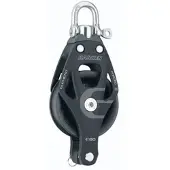 Harken Element Single Swivel Block With Becket Pulley 60 Mm Zwart