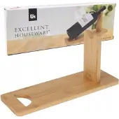Excellent Housewares Wijnfleshouder van bamboo, , 30 x 10 x 14