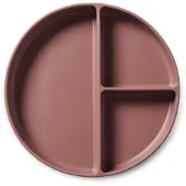 Nuuroo - Mingo divided silicone plate - Mahogany