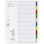 Durable Blanco tabbladen A4 Kleurenassortiment 10 tabs PP (Polypropeen) 11 Gaten 6740