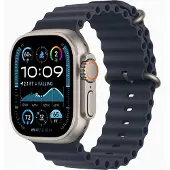 Apple Watch Ultra 2 - 49mm - Natural Titanium - Navy Ocean Band - (130-200mm)