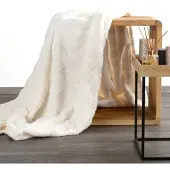 Eurofirany Zachte Plaid 170x210cm - Luxe Microvezel Dekentje in Visgraatpatroon