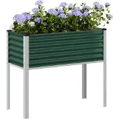 vidaXL Plantenbak Groen 100x45x90 cm Staal