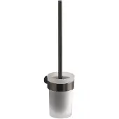 Gedy Pirenei Wandgemonteerde toiletborstel, matglas, gunmetal