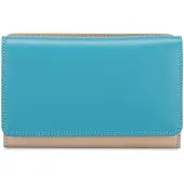 Mywalit Portemonnee 'Tri-fold' beige / lichtblauw