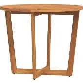 vidaXL Tuintafel rond Ø90x75 cm massief acaciahout