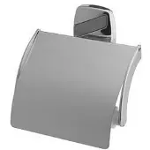 Bisk Oregon Serie - Toiletrolhouder - Zilver - Met Klep - Klassieke Stijl