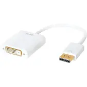 Logilink CV0058B Adapter [1x DisplayPort stekker - 1x DVI-bus 24+1-polig] Wit 15.00 cm